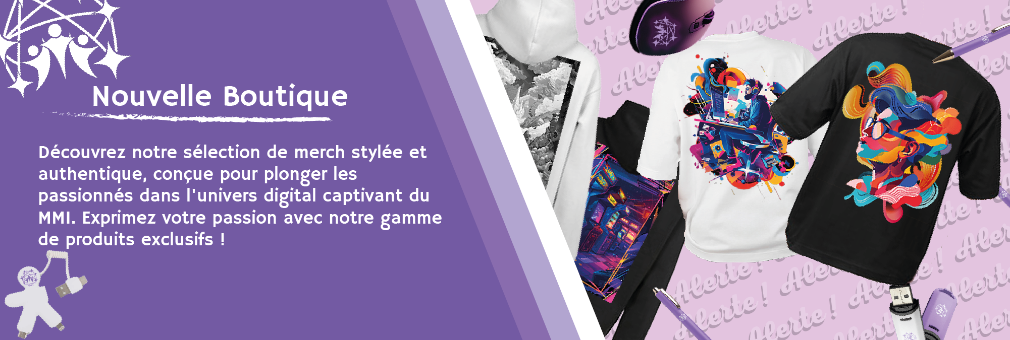 Nouvelle boutique : sélection de vêtements stylés et authentiques de l'univers MMI.